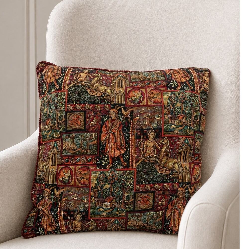 The Wine Press II Tapestry Pillow
